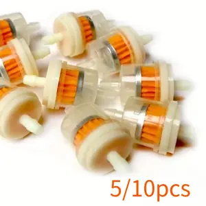 New 5pcs Universal Gasoline Gas Fuel Oil Filter for Scooter Motorcycle Moped Dirt Bike Atv, High Performance Engine Protection