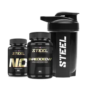 Steel Cardio Stack - Shredded-AF & N.O.7 for Endurance Boosting & Summer Shredding Performance