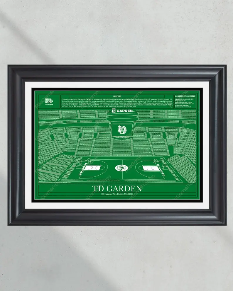 Boston Celtics TD Garden NBA Basketball Stadium Blueprint
