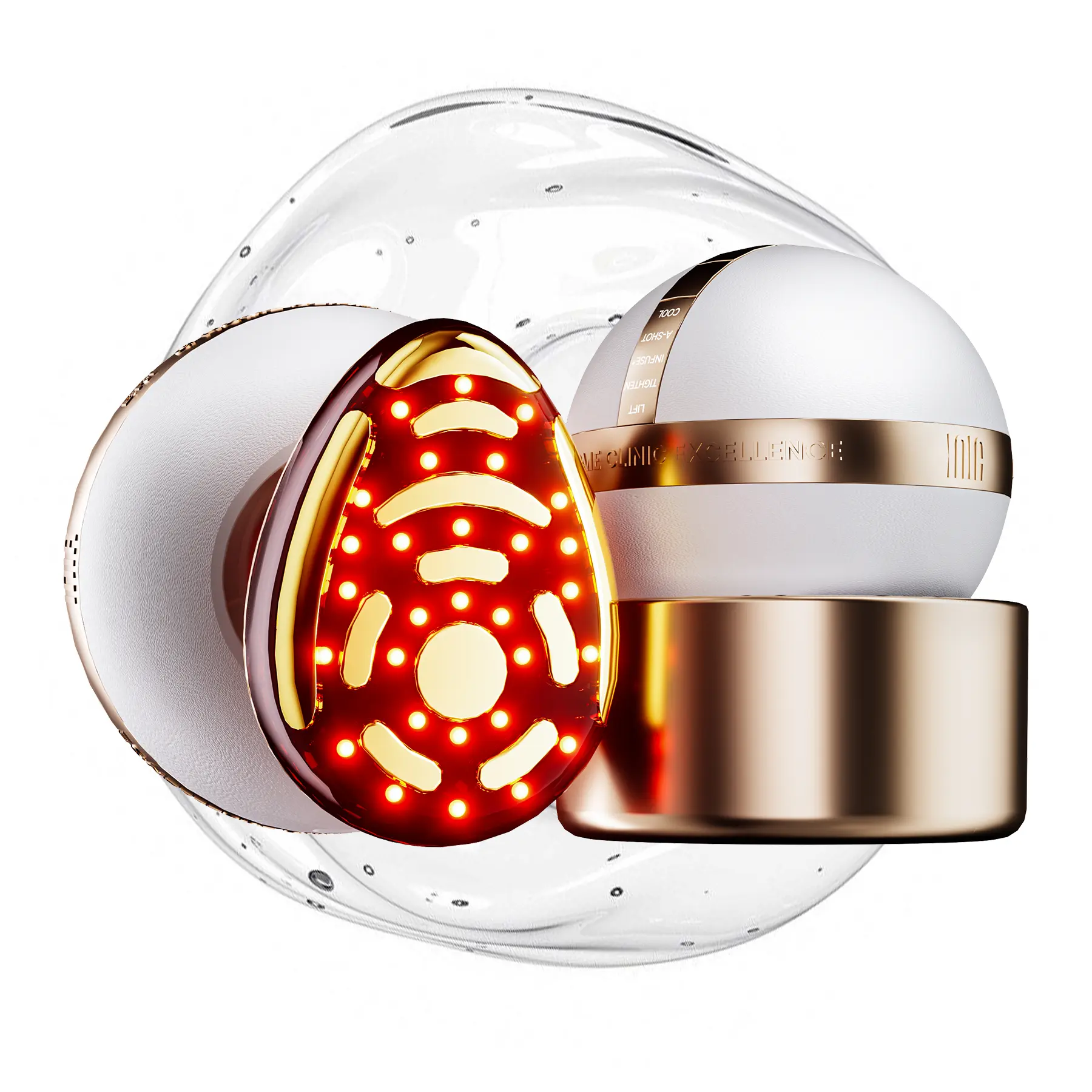 INIA SPHERA At-Home RF & LED Anti-Aging Facial Device – Lift, Tighten & Sculpt with EMS Microcurrent, Red Light Therapy, Electroporation & Cryo Cooling for Firm, Glowing Skin, Mother's Day Special Gift