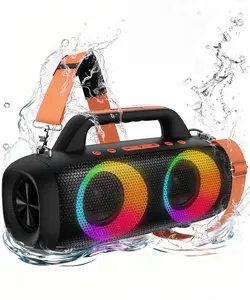 TAGRY Roar 1 Portable Audio Bluetooth Speaker,60W Powerful Sound with Deep Bass,IPX6 Waterproof,24H Playtime,Bluetooth 5.4 for Smartphone,RGB Party Lights,Wireless Stereo Pairing,Travel Outdoor for Camping and Beach, for  Birthday, Friend