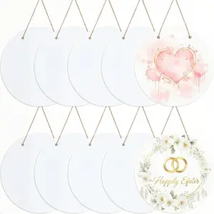 Joyclub Door Sign Blanks 10 Pack 10 Inch DIY Hanging Craft Sign Blanks for Front Door Welcome Sign Farmhouse Sign Home Decor Small Business Craft Supply