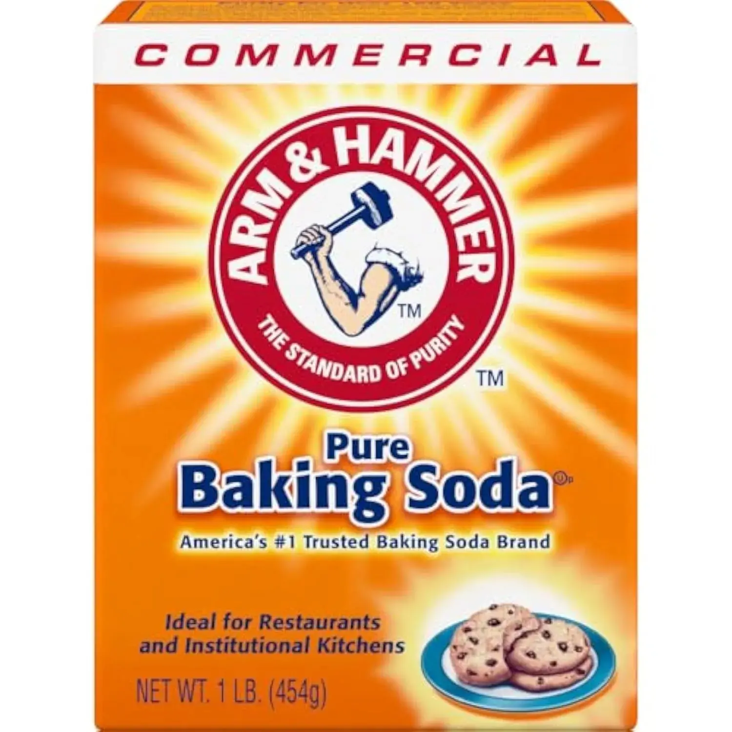 Arm & Hammer Bulk Sodium Bicarbonate - Church & Dwight Co Inc's America's #1 Trusted Brand, Non-Toxic Food-Grade Baking Soda, Ideal for Commercial Restaurants, Baked Goods Prep, Gentle Surface Cleaning