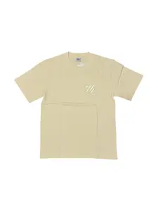 HB Essential Tee - 100% Cotton Oversized Fit Crewneck Shortsleeve Casual Minimalist Tops Breathable Fabric with Embroidered Logo