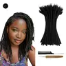 CCLG Loc extension 100% Real natural Human Hair Handmade Dreadlock Extensions | Dyeable & Bleachable | 0.4-0.8cm Width | 4-12 Inches | Perfect for locrepair add Length & Thickness Boost locjourney basic style