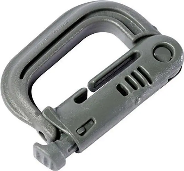 Official ITW Nexus Grimloc Foliage Green Military D-Ring Carabiner Molle Gear (4-Pack)