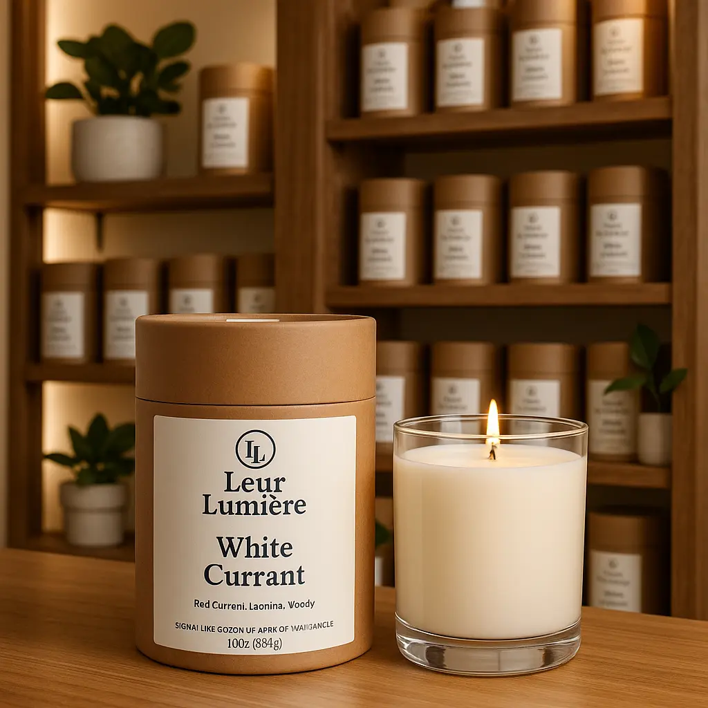 Leur Lumiere Candle Co. White Currant luxury scented candle