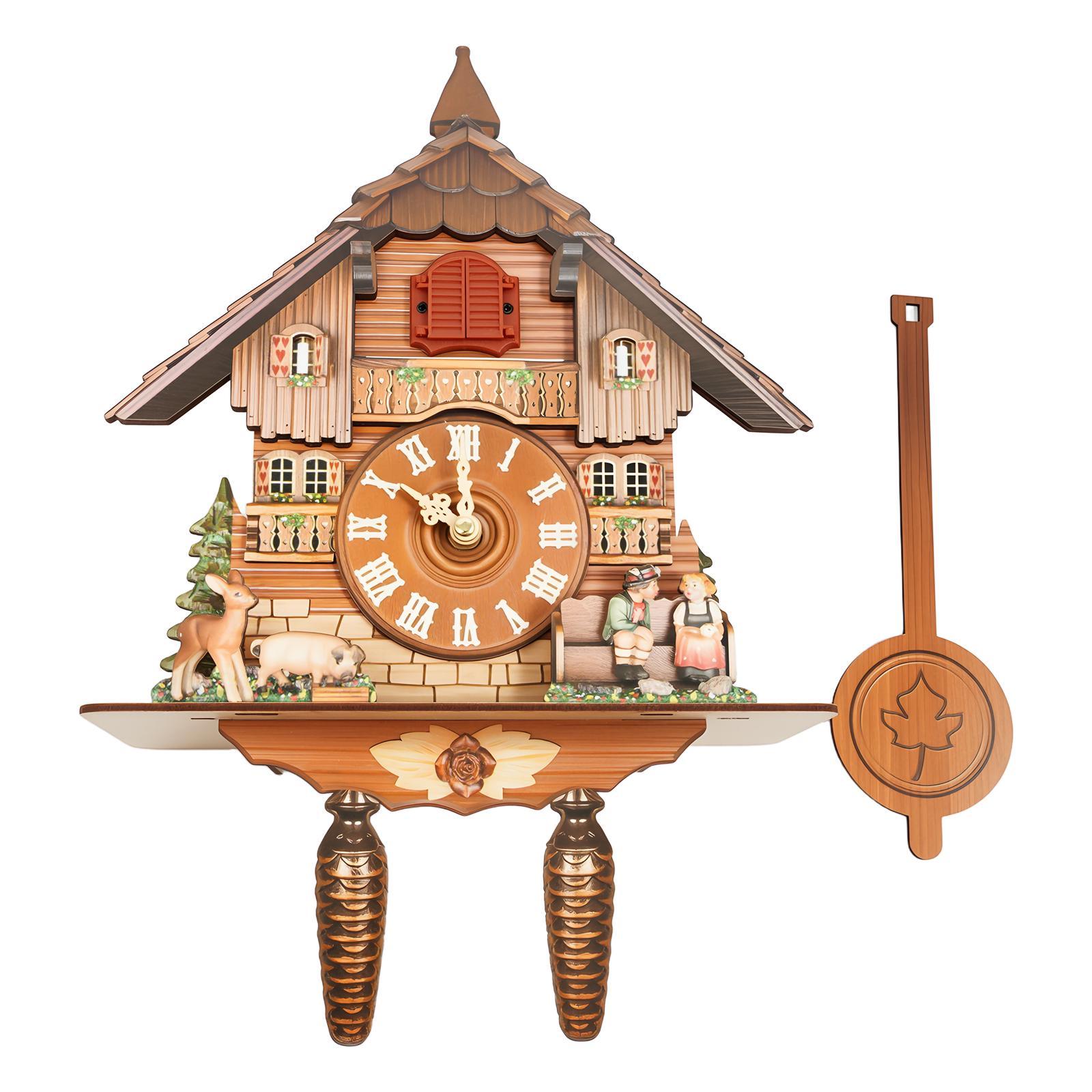 Vintage Cuckoo Wall Clock with Bird Chime, Nordic Decor Wooden Wall Clock, Hanging Wall Clock Decoration 25*10*50cm Vintage Cuckoo Wall Clock with Bird Chime, Nordic Decor Wooden Wall Clock, Hanging Wall Clock Decoration 25*10*50cm