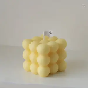 Bubble Cube Candles, Candles for Home Decor Scented, Soy Wax Aromatherapy Candle, Aesthetic Room Decor Cute Danish Pastel