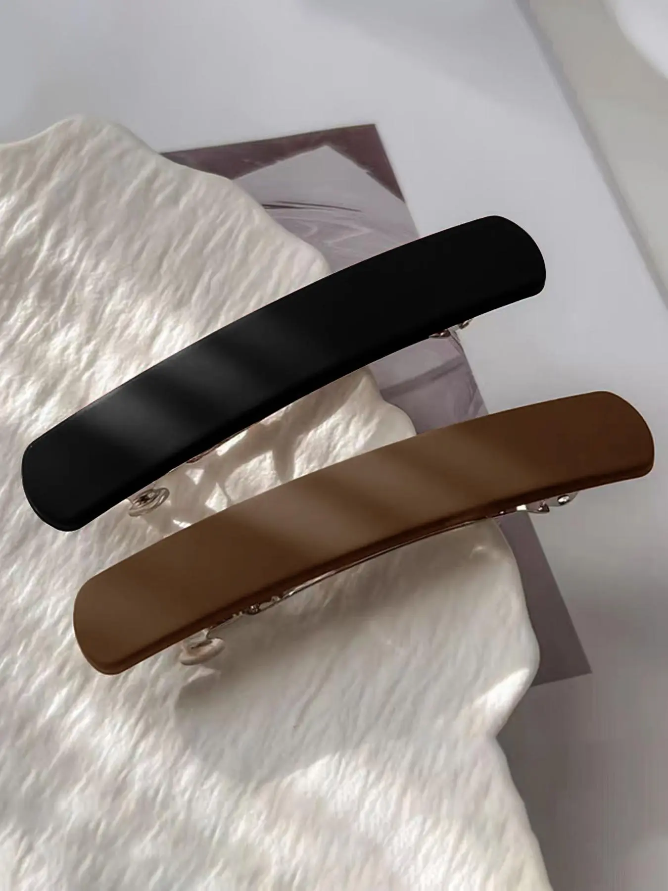 Minimalist All-match Plain Matte Hair Clips, Fashionable Hair Accessories & Hair Decor for Women & Girls, Minimalist Headwear Suitable for Casual Daily Wear, Barrettes Hair Clips, Hair Clip Set
