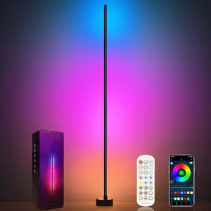 Corner Floor Lamp -  RGB LED Corner Lamp with App and Remote Control, 16 Million Colors & 68+ Scene,  Sync, Timer Setting - Ideal for Living Rooms, Bedrooms, and Gaming Rooms