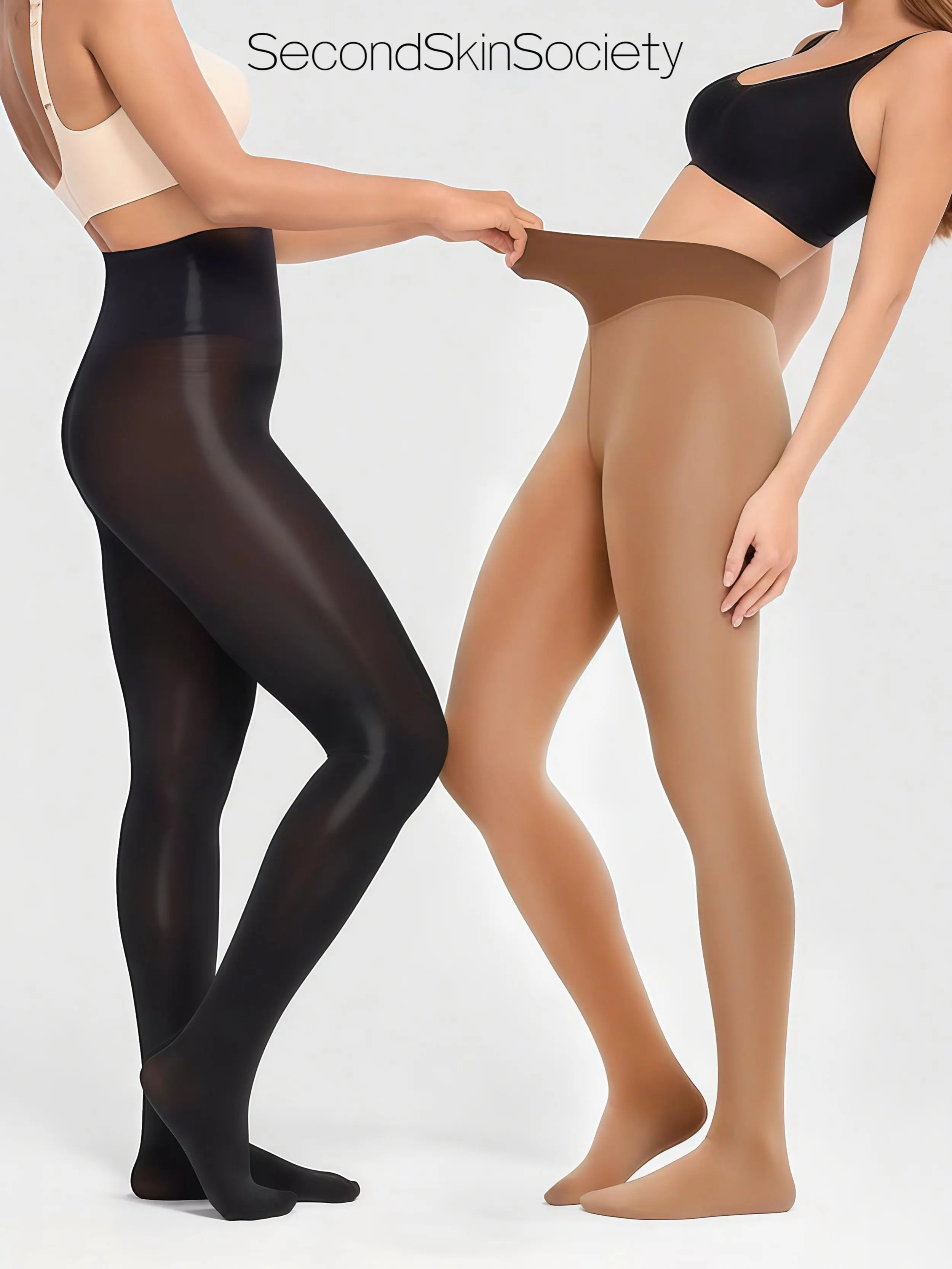 [Final Sale] High Waist Silky Shiny Tights - Rip-Resistant Sheer Pantyhose (No Restock / Non-Refundable)