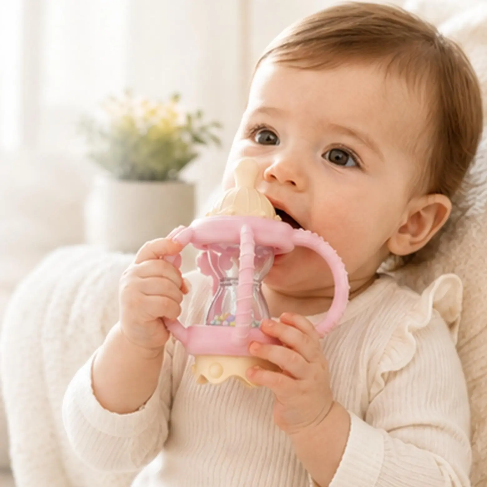 Silicone Infant Teething Toy - BPA-Free, Sensory Chewer, Rattle for Baby Teething Relief, Baby Teether Soothers, Teething Soothers