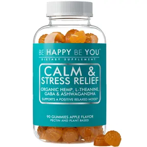 Be Happy Be You Ashwagandha Gummies for Daily Calm & Balance Support – 90 Count Apple Flavor