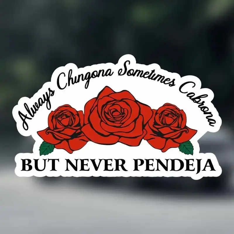 Rose & Letter Pattern Car Sticker, Car Exterior Decorative Stickers, Car Decals for Car, Laptop, Refrigerator, Luggage, Plastic Surface, Car Accessory