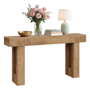 63" Long Console Table for Entryway, Wooden Narrow Sofa Table Behind The Couch, Farmhouse Entryway Table for Entrance