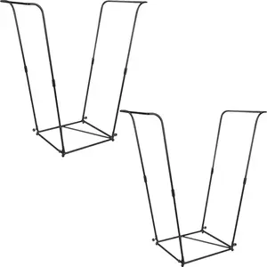 Metal Trash Bag Holder - Garbage Bag Holder Frame Holds 30-45 Gallon Bags-Multi-Use Outdoor Leaf Bag Stand for Yard Camping Garden Lawn Party Supplies (2PC)