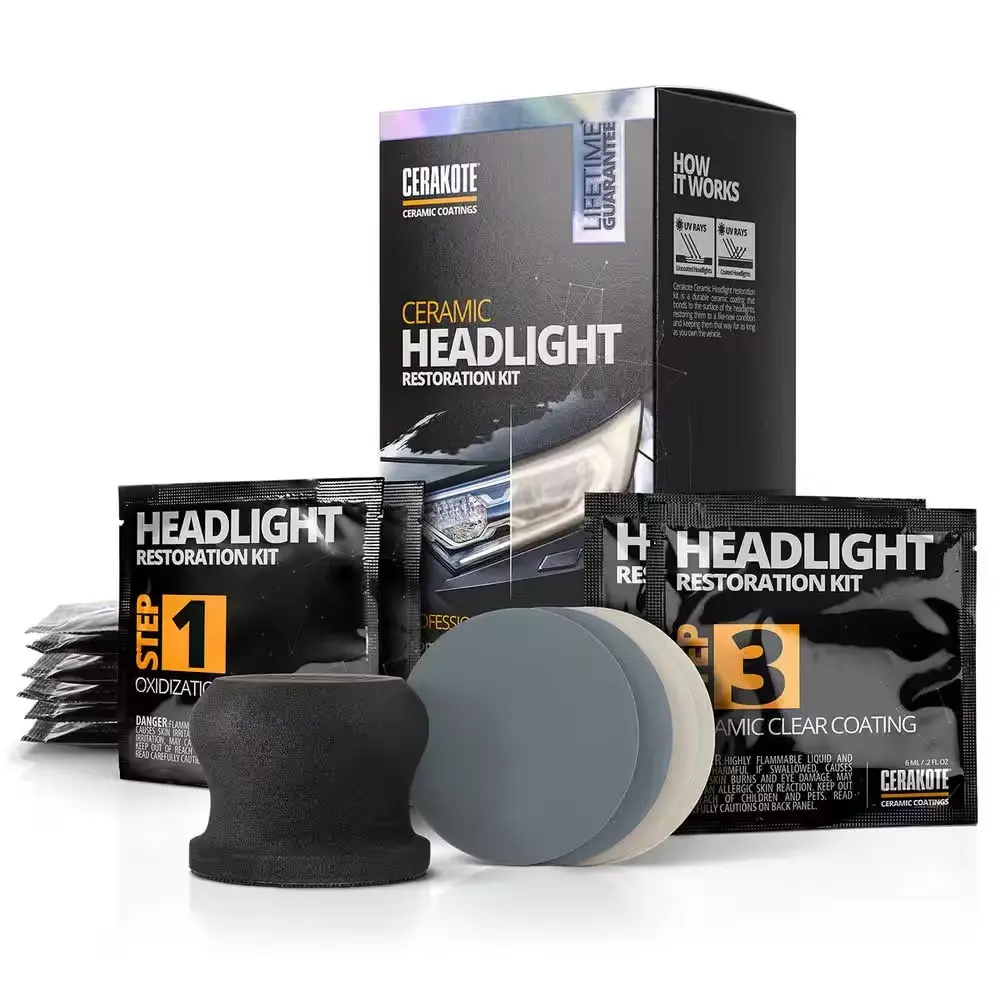 Headlight Restoration Kit, car lights cleaner