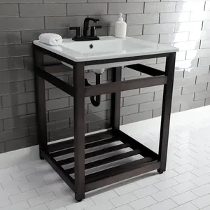 25" x 22" Ceramic Console Sink (4", 3-Hole)