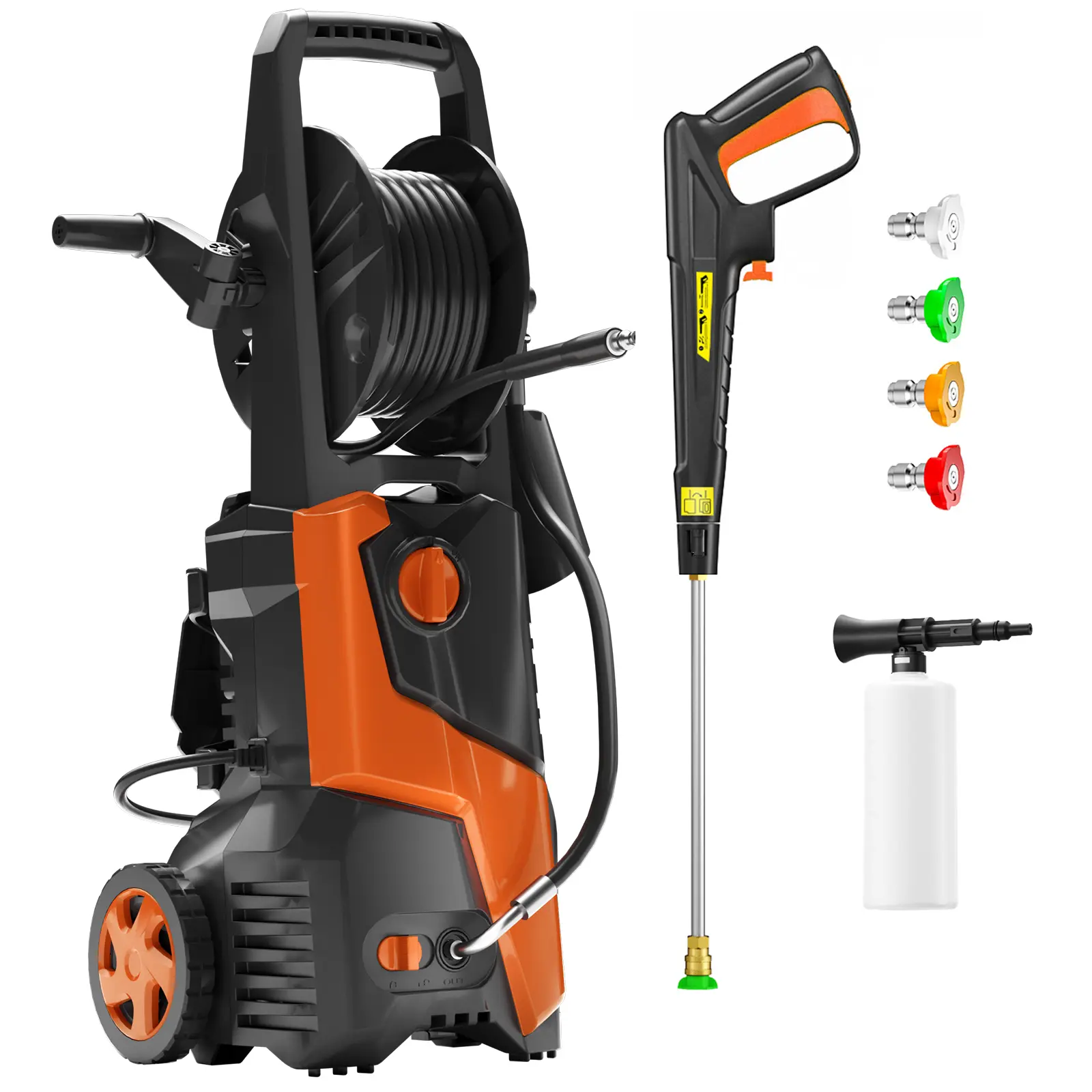 Electric Pressure Washer, 4200PSI MAX Max 2.5 GPM, Power Washer with 4 Quick Connect Nozzles, 20FT Hose, Soap Tank, Ideal for Car, Home, Driveway, Yard, Outdoor, Gutter, Pool, Brick Cleaning