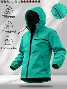 Men's Casual Soft Shell Jacket, Tactical Waterproof and Wear-Resistant, Outdoor Adventure, Fishing, Hiking, Daily Use, All Seasons