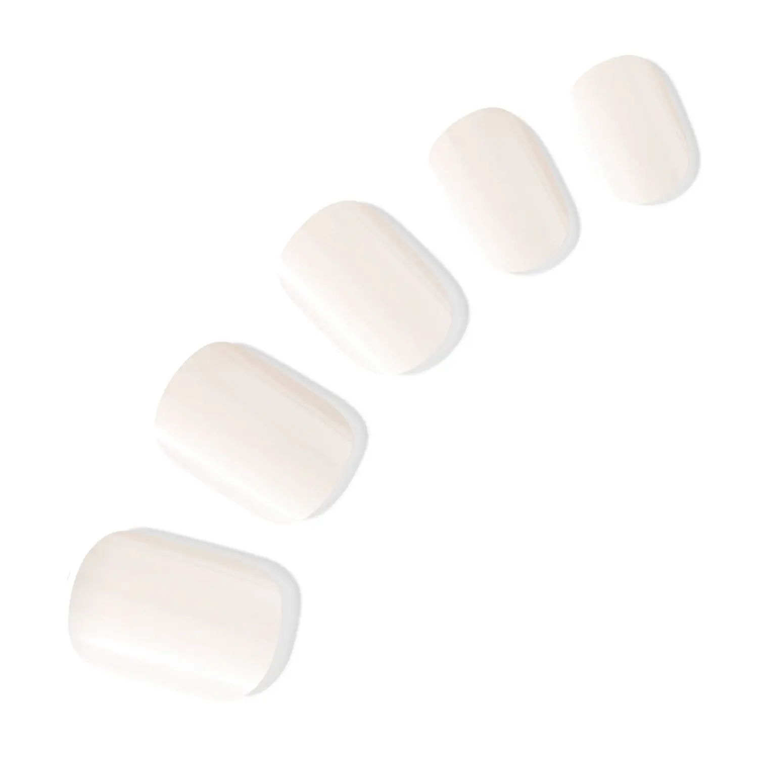 DASHING DIVA Coconut Milk Instant Press-Ons | Medium Square - Milky White