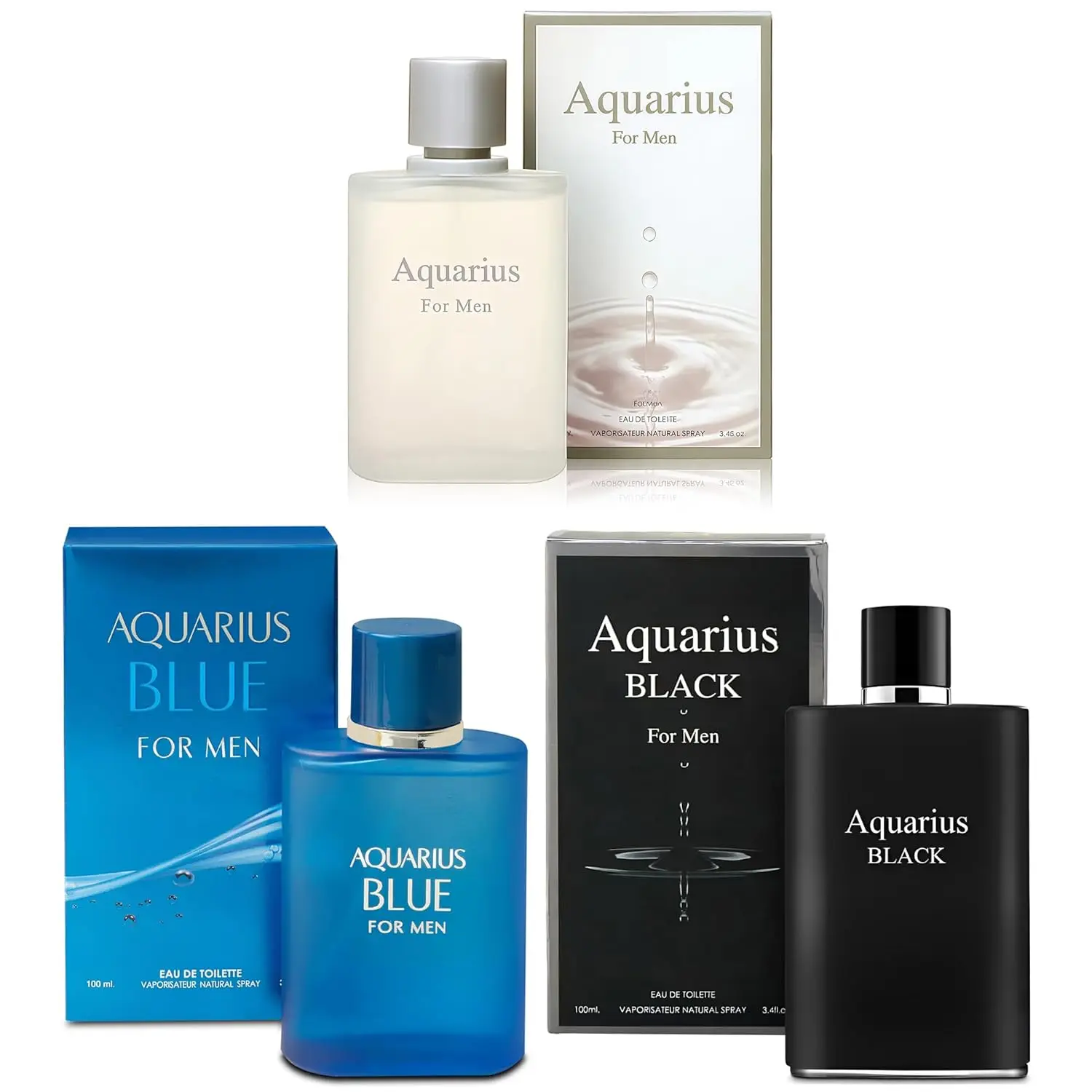 3PCS Men's Cologne Eau de Parfum Gift Set - 3.4 Fl Oz Each | Citrus Spicy & Woody Ambergris Fragrance | Luxury Perfume for Day & Night