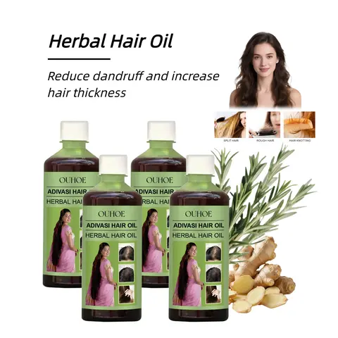 Natural Rosemary Herbal Hair Oil with Coconut & Castor Oil - Non-Greasy, Fast-Absorbing, Hydrating Heat Protectant for Rose Hair Roots Scalp Care, Frizz Taming, Shine Boosting, Dryness Repair, Growth Support, Restoration
