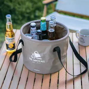 Outdoor Round Bucket Travel Camping Folding Bucket Portable Camping Portable Bucket Fishing Bucket Multifunctional Storage