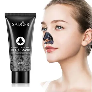 Bamboo Charcoal Peel-Off Face Mask, Deep Cleansing Blackhead Remover, Blackhead Removal Mask, Pore Cleansing Mask, T-Zone Care for Clearer Skin, Centella Asiatica, Soothing, Natural Ingredients, Facial Skin Care Product for Women & Men