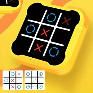 Electronic Tic-Tac-Toe Game, Portable Chess Board Game, Fun Strategy Game for Kids & Adults, Travel-Friendly Design, No Batteries Included