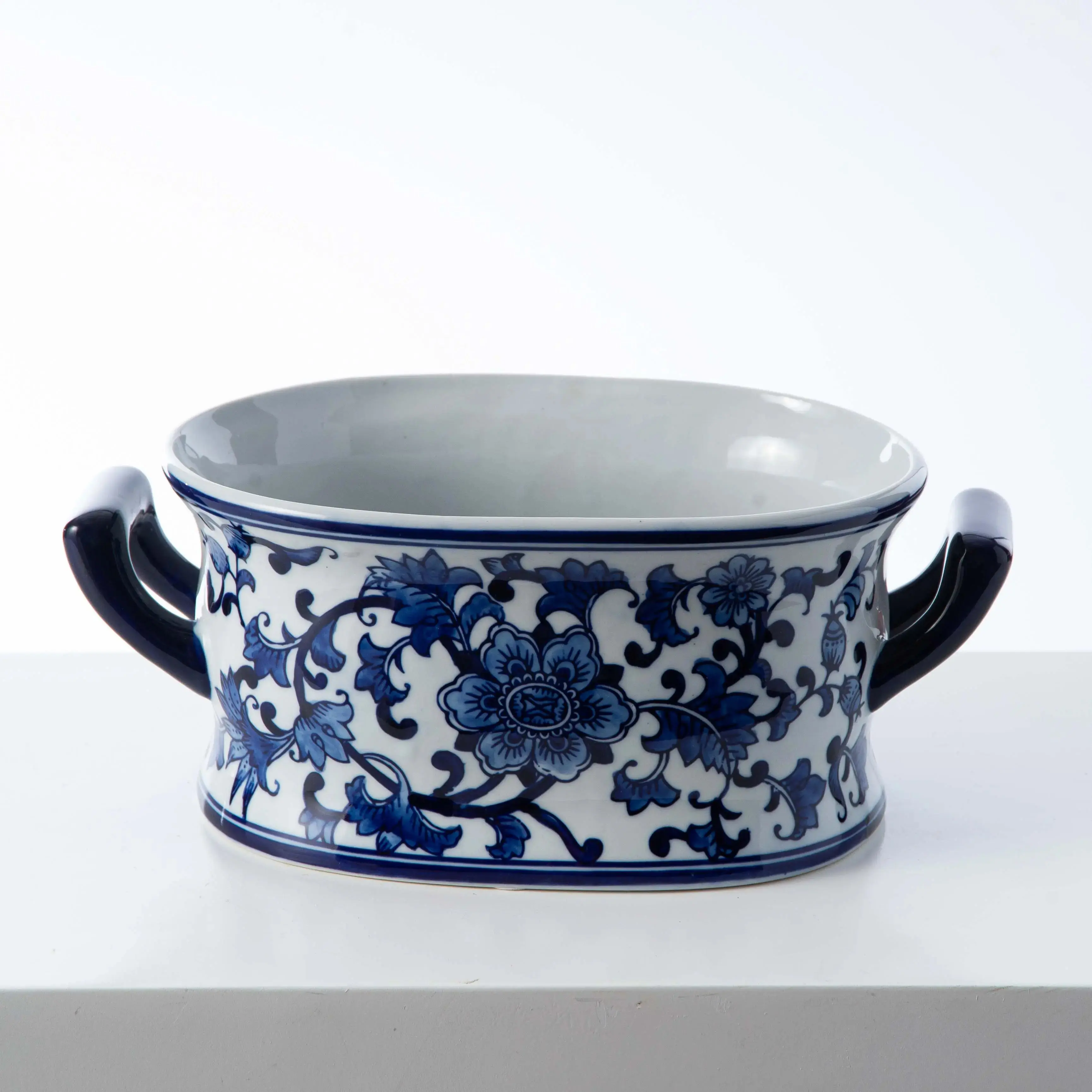 Blue & White Porcelain Chinoiserie Terrine Blue & White Porcelain Chinoiserie Terrine
