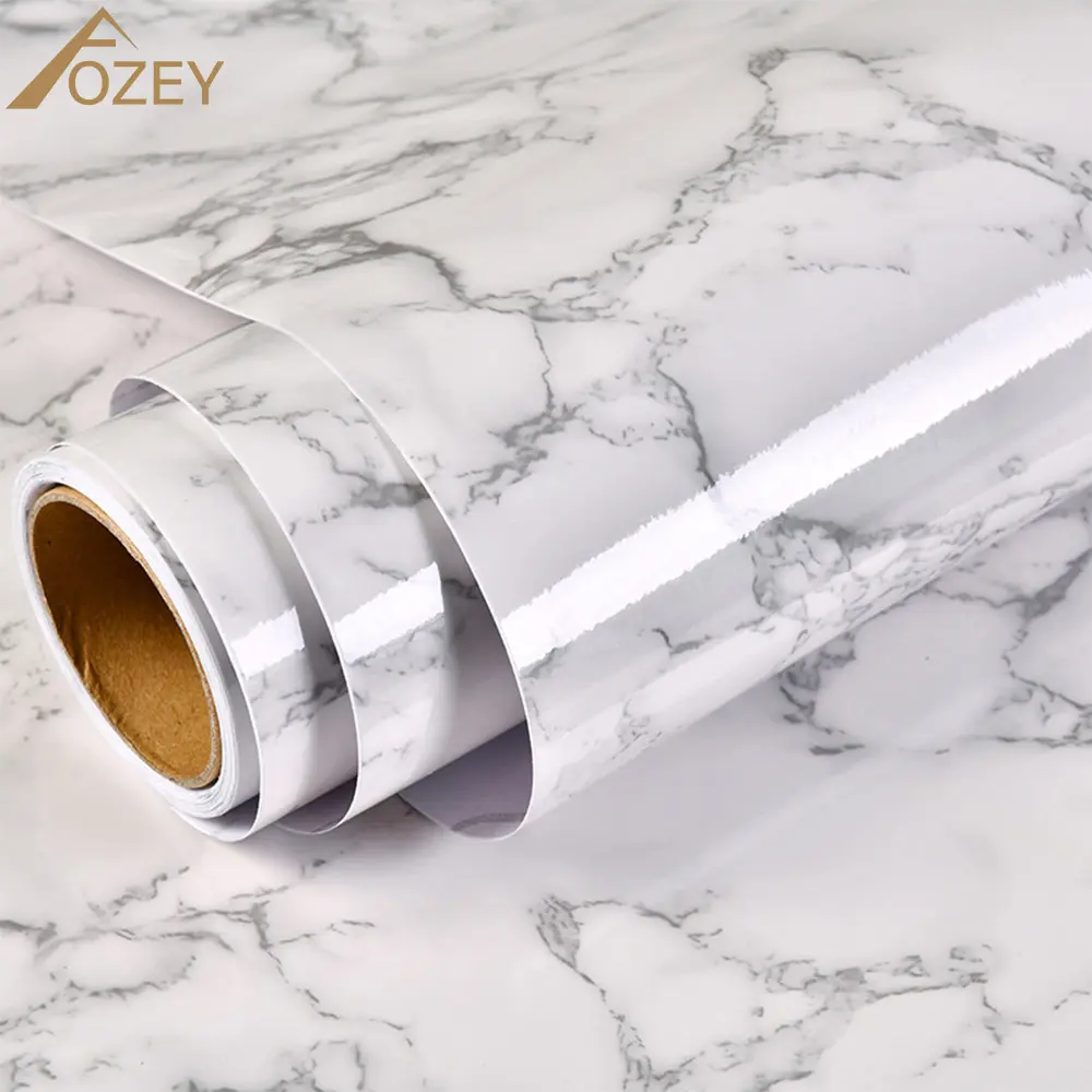 AOZEY Marble Pattern Self-adhesive Sticker, Decorative Paper for Countertop Furniture Table, Contact Wallpaper for Home Living Room Kitchen Bathroom, Marble Backsplash Wallpaper