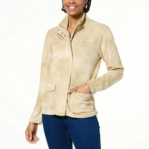 DG2 by Diane Gilman Tie-Dye Knit Field Jacket