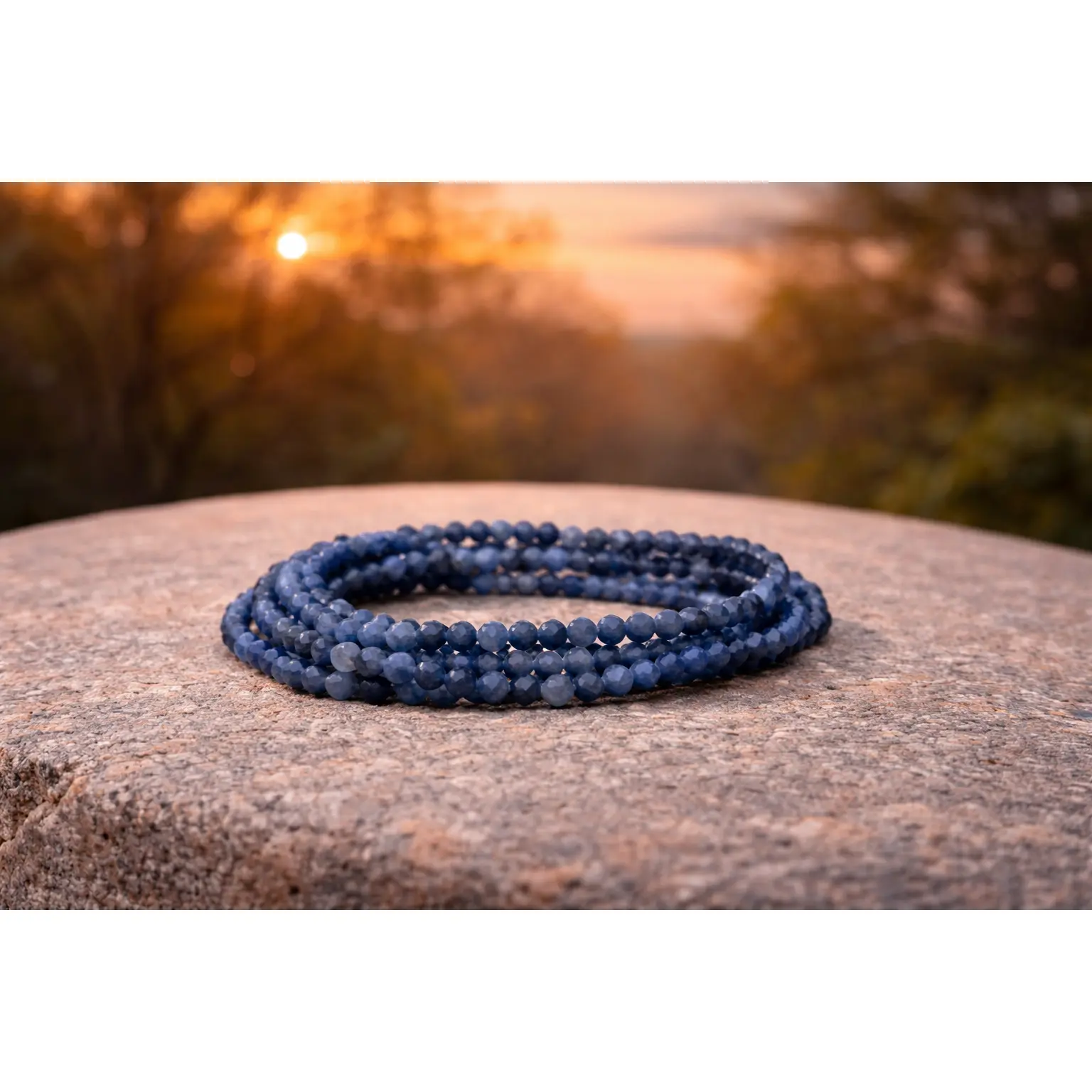 4mm Faceted Natural Sodalite Crystal Stone Energy Bracelet