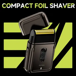 ENCHEN Portable Men's Travel Facial Hair Trimmer, Rechargeable Magnetic Razor Head, Men's Electric Shaver, Shave Both Sides of Moustache and Beard