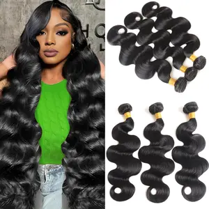 Body Wave Human Hair Bundles 1/3/4 Bundles Brazilian Raw Human Hair Bundles 30inch Salon Quality Quick Weave Sew In Hair Extensions SpringStatements