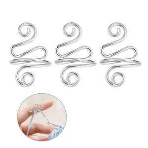 Crochet Tension Ring, 3 Counts Adjustable Crochet Hook Tension Ring, Knitting Accessories for Home & Travel
