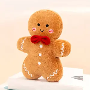 Christmas Gingerbread Man plush toy - Light and soft pillow shape, festive decoration and gift, Christmas tree embellishment, cute gingerbread man doll, home atmosphere decoration