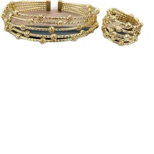 Fashion Gold Bangle & Ring Combo