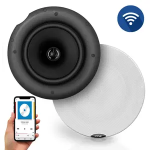 6.5" Bluetooth Ceiling/Wall Speakers 300W Dual Cone & Tweeter White