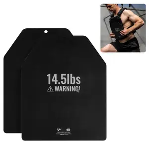 Weight Vest Plates for Strength Training and Running Workouts, Includes 2x14.5 Lb Plates, Compatible with Standard Vest Carriers, Durable Steel Construction for HIIT, CrossFit, Powerlifting, and Progressive Training Sessions