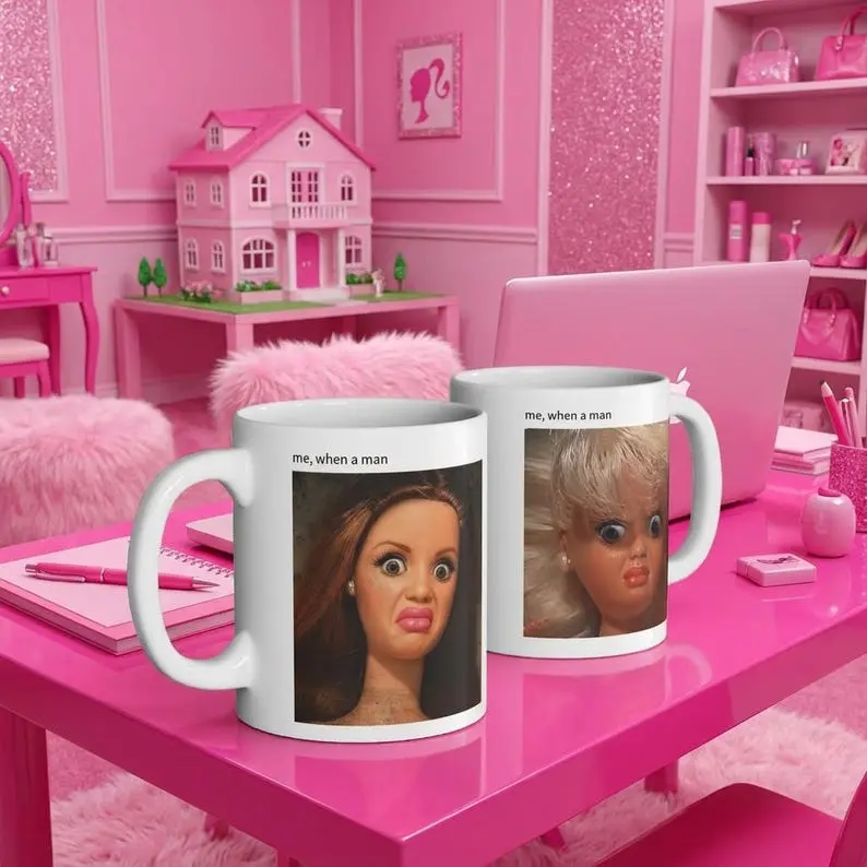 Disgusted doll meme mug  Funny Ceramic Mug for Feminist Women