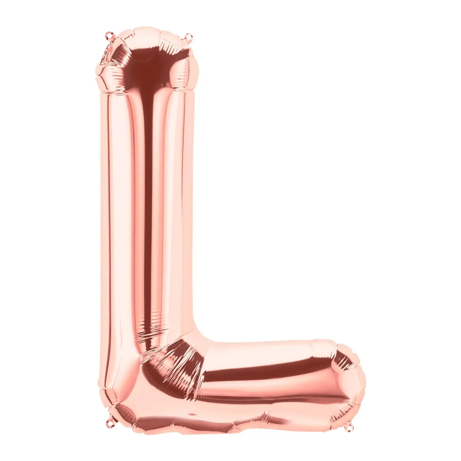 34-in Multicolor Rose Gold Mylar L-Shaped Letter Balloon - Festive Party Decor for Wedding, Birthday Celebrations, 34 Inches