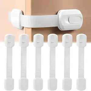Safety Latches Cabinet Locks (6-Pack)  Proofing  Proofing Set  Adjustable  Locks Suitable to Lock Door,Fridge,Toilet seat,Cabinet,Drawer,Oven Window