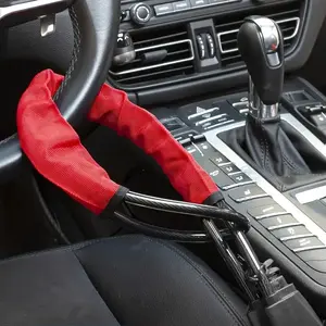 Anti-Theft Car Steering Wheel Lock RetractableThickened Steel Cable with Anti-Cut Protection for Cars &SUVs, No Assembly Needed, Premium AutomotiveSecurity Accessory