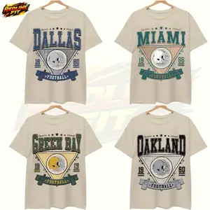 Vintage All Team Football Sand T-shirt, Retro All Teams Football Shirt, Custom Team Tee Gift Fan Sport Menswear Classic Cotton