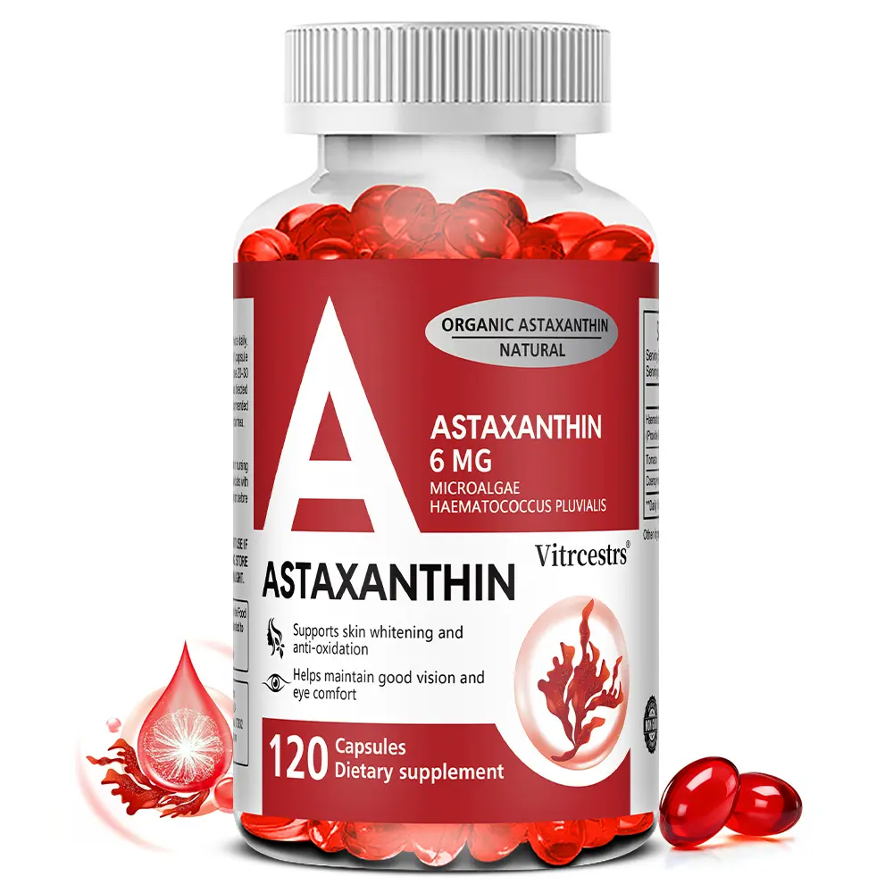 Astaxanthin Health Supplement , ​​Supports Skin Health and Eye Health, 120 Capsules