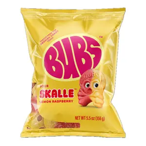 Swedish Bubs Sour Skalle Lemon Raspberry 5.5oz Classic Nostalgic Sweet & Sour Delight Snack Swedish Candy Bonbon