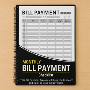 Financial Planner & Organizer Notebook – Monthly Payment Tracker, 8.5x11, 100 Pages, Perfect for Home & Work